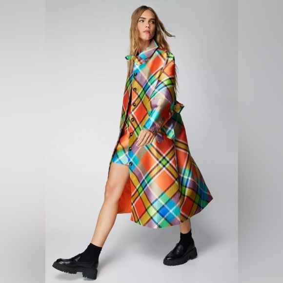 Multi-Color Trench Coat - Picture 5 of 8